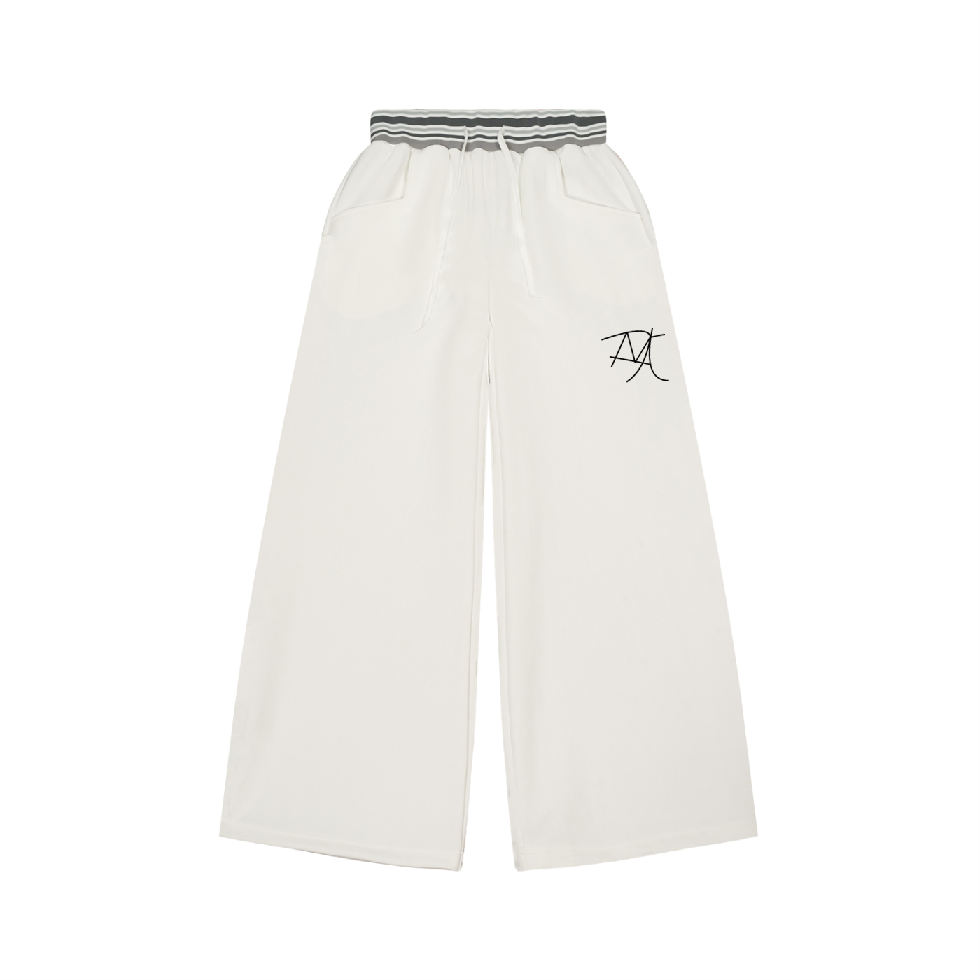 Striped Waist Wide Leg Pants